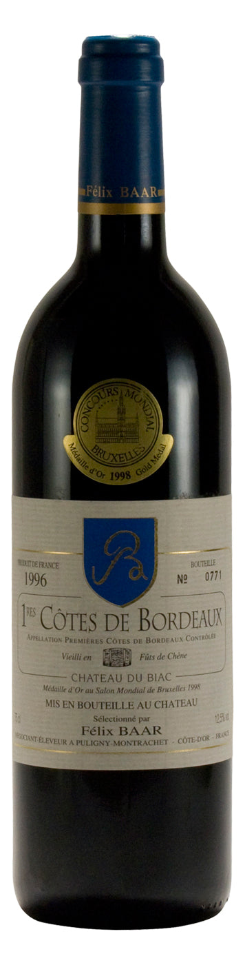 1res Côtes de Bordeaux AOC 1996